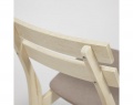 Стул Fes с мягким сиденьем античный белый, ткань бежевая FG22616-16